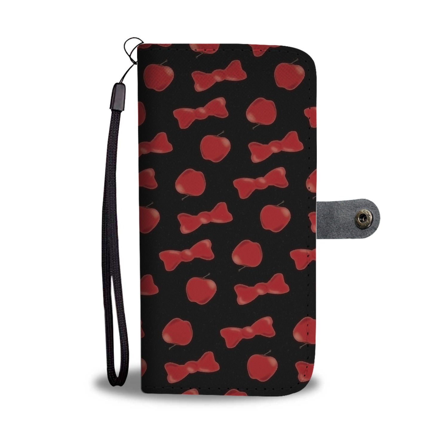 Custom Phone Wallet Available For All Phone Models Snow White Apple and Bow Phone Wallet