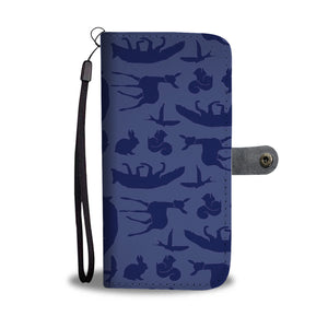 Custom Phone Wallet Available For All Phone Models Snow White Woodland Creature Blue Phone Wallet