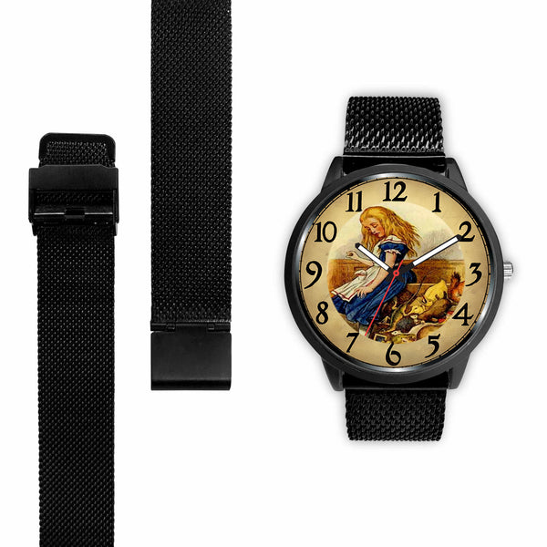Limited Edition Vintage Inspired Custom Watch Alice Clock Face 1.3 - STUDIO 11 COUTURE
