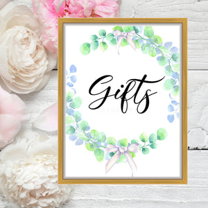 Succulent Gift Table Party Decor Signage - Gifts Wall Art Sign - Leave Your Gift Here Sign - Gender Neutral Baby Shower Decor Sign - Greenery Baby Shower Party Decor Sign - Succulent Party Decor Sign