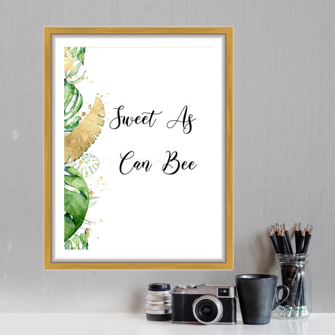Bee Baby Shower Party Decor Sign - Sweet As Can Bee Decor Sign - Bee Gender Reveal Decor Sign - Honey Favors Party Printable Decor Sign - Dessert Table Decor Sign - Sweets Party Decor Sign
