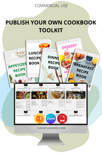 PUBLISH YOUR OWN RECIPES BOOK TOOLKIT, BREAKFAST, LUNCH, DINNER, APPETIZERS, DESSERTS, EBOOK, Instant Download, Digital ebook, R43