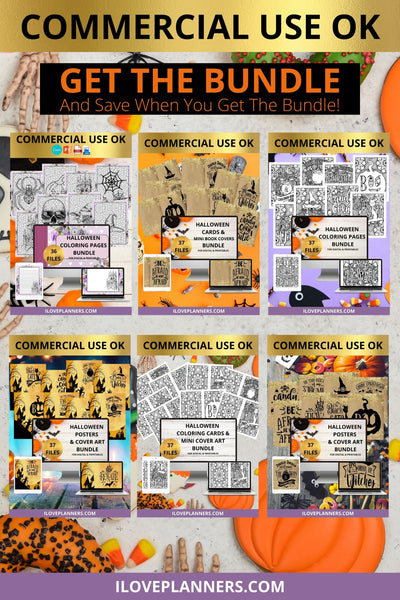 BUNDLE Halloween Vintage Party Printables/ DIY Party Decor/ Binder Inserts/ Digital Download/ Instant Download
