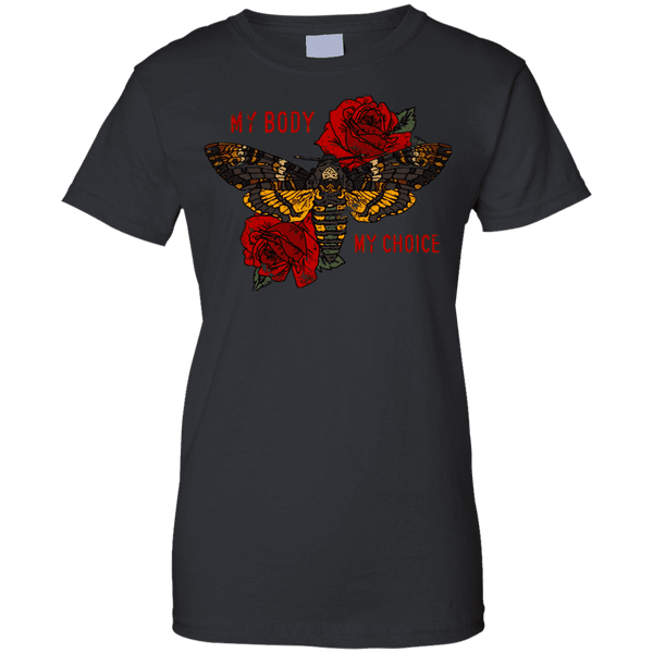 My Body My Choice With Roses Ladies Tee - STUDIO 11 COUTURE