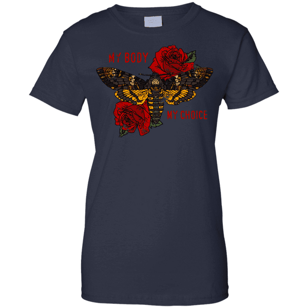 My Body My Choice With Roses Ladies Tee - STUDIO 11 COUTURE