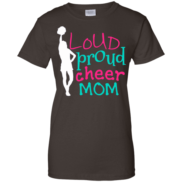 Loud Proud Cheer Mom Ladies Tee