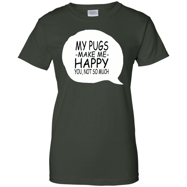 My Pugs Makes My Happy Ladies Tee - STUDIO 11 COUTURE
