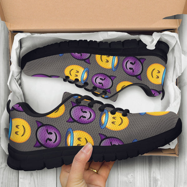 Emoji Good Vs Bad Womens Athletic Sneakers