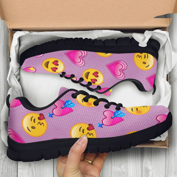 Emoji Love Womens Athletic Sneakers
