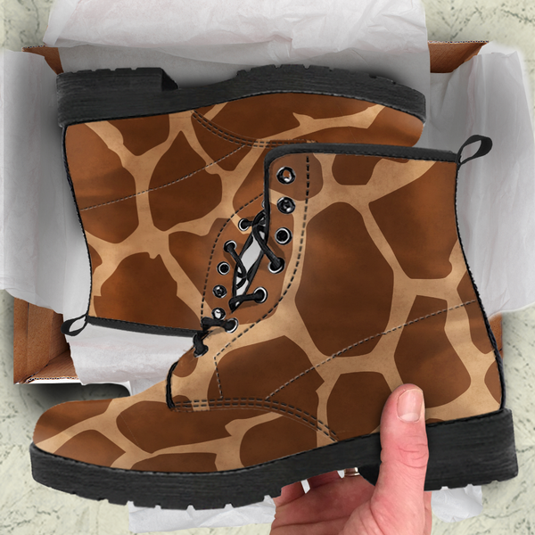 Giraffe Skin Womens Leather Boots - STUDIO 11 COUTURE