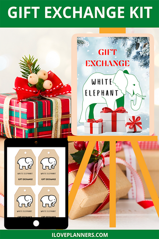 White Elephant Gift Exchange Kit, Family, Gift Giving, and More. Print It Yourself, DIY, Instant Download, Printable, Digital Download