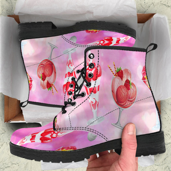 Ice Cream Womens Leather Boots - STUDIO 11 COUTURE