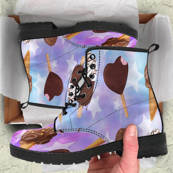 Ice Cream Womens Leather Boots - STUDIO 11 COUTURE