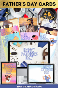 Father's Day Cards, Holiday Cards,  20 Cards Designs - Digital Files