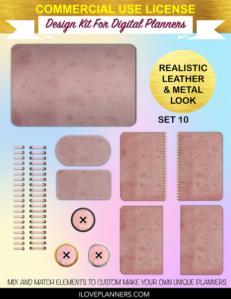 Old Shabby Pink Paper Textures Digital Planners, Spirals, Coils, Customize Your Digital Planners, Commercial Use OK, Digital Planners, Digital Journals, Compatible for PC, Mac, CANVA. #35