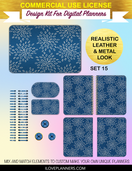 Dandelion Seeds Cover Kit for Digital Planners, Spirals, Coils, Customize Your Digital Planners, Commercial Use OK, Digital Planners, Digital Journals, Compatible for PC, Mac, Canva. #123