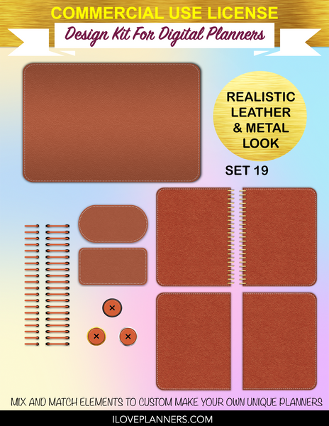 Fall Colors Cover Kit for Digital Planners, Spirals, Coils, Customize Your Digital Planners, Commercial Use OK, Digital Planners, Digital Journals, Compatible for PC, Mac, Canva. #120