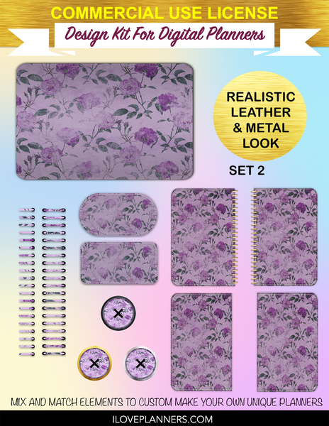 Old Shabby Purple Paper Textures Digital Planners, Spirals, Coils, Customize Your Digital Planners, Commercial Use OK, Digital Planners, Digital Journals, Compatible for PC, Mac, CANVA. #64
