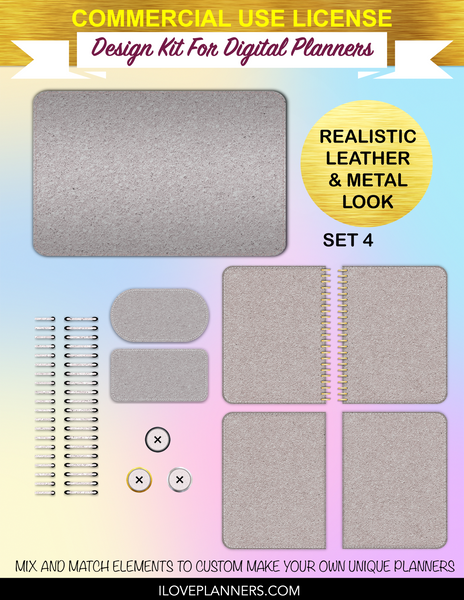 Glitter Texture Cover Kit for Digital Planners, Spirals, Coils, Customize Your Digital Planners, Commercial Use OK, Digital Planners, Digital Journals, Compatible for PC, Mac, Canva. #131