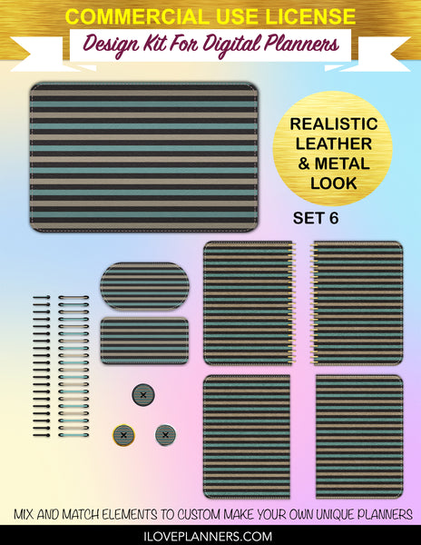 Seamless Steampunk Patterns Cover Kit for Digital Planners, Spirals, Coils, Customize Your Digital Planners, Commercial Use OK, Digital Planners, Digital Journals, Compatible for PC, Mac, CANVA. #135
