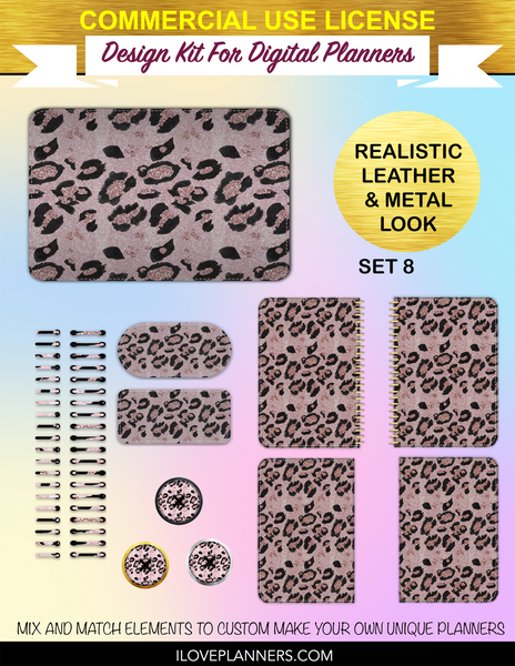 Leopard Spots Seamless Digital Pattern for Digital Planners, Spirals, Coils, Customize Your Digital Planners, Commercial Use OK, Digital Planners, Digital Journals, Compatible for PC, Mac, CANVA #13