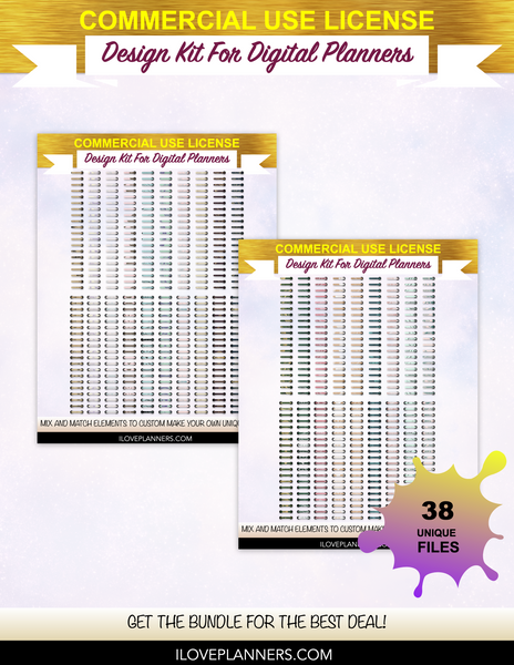 Instruments of the Hours Cover Kit for Digital Planners, Spirals, Coils, Customize Your Digital Planners, Commercial Use OK, Digital Planners, Digital Journals, Compatible for PC, Mac, Canva. #112