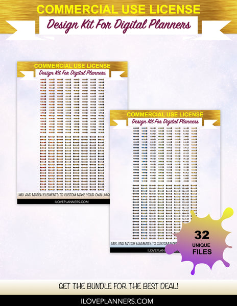 Gold & Glitter Cheetah Cover Kit for Digital Planners, Spirals, Coils, Customize Your Digital Planners, Commercial Use OK, Digital Planners, Digital Journals, Compatible for PC, Mac, Canva. #125