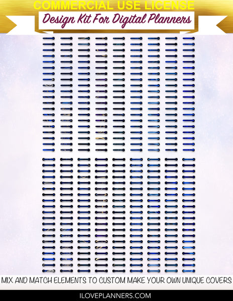 Lapis Lazuli Digital Planners, Spirals, Coils, Customize Your Digital Planners, Commercial Use OK, Digital Planners, Digital Journals, Compatible for PC, Mac, CANVA. #66