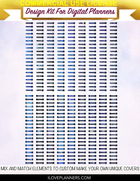 Lapis Lazuli Digital Planners, Spirals, Coils, Customize Your Digital Planners, Commercial Use OK, Digital Planners, Digital Journals, Compatible for PC, Mac, CANVA. #66