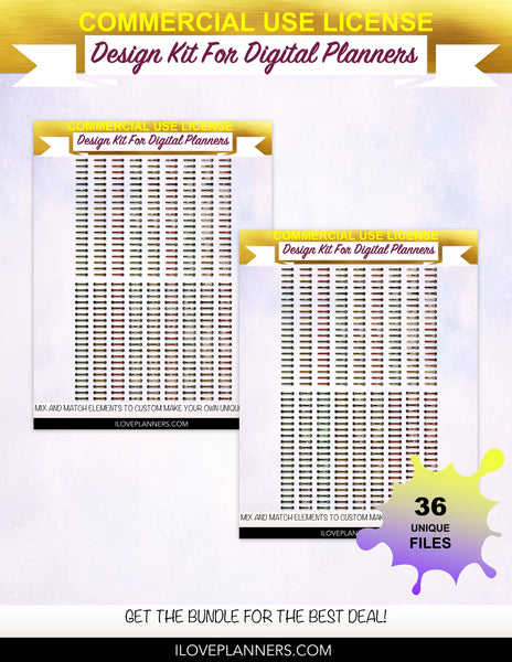 Burgundy and Gold Tiger Digital Planners, Cover Kit, Spirals, Coils, Customize Your Digital Planners, Commercial Use OK, Digital Planners, Digital Journals, Compatible for PC, Mac, CANVA. #152