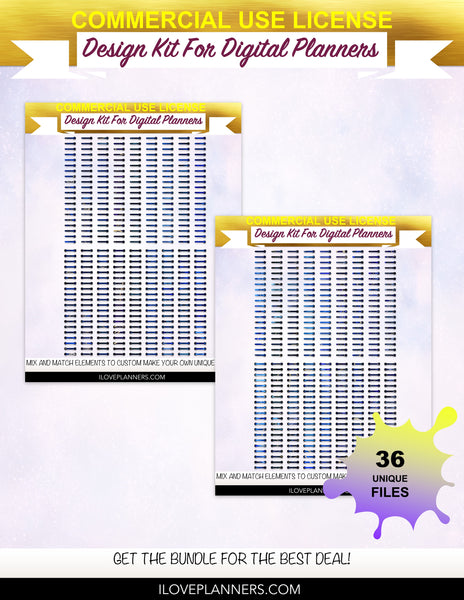 Lapis Lazuli Digital Planners, Spirals, Coils, Customize Your Digital Planners, Commercial Use OK, Digital Planners, Digital Journals, Compatible for PC, Mac, CANVA. #66