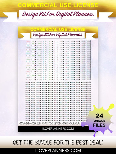 Sweet Pastels Cover Kit for Digital Planners, Spirals, Coils, Customize Your Digital Planners, Commercial Use OK, Digital Planners, Digital Journals, Compatible for PC, Mac, Canva. #21