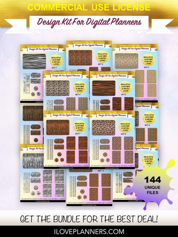 Digital Safari Animal Pattern for Digital Planners, Spirals, Coils, Customize Your Digital Planners, Commercial Use OK, Digital Planners, Digital Journals, Compatible for PC, Mac, CANVA. #6