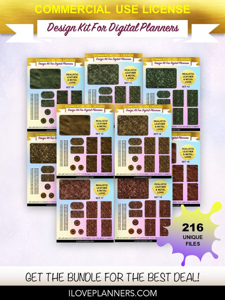 Burgundy and Gold Tiger Digital Planners, Cover Kit, Spirals, Coils, Customize Your Digital Planners, Commercial Use OK, Digital Planners, Digital Journals, Compatible for PC, Mac, CANVA. #152