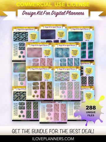 Iridescent Clouds Digital Planners, Spirals, Coils, Customize Your Digital Planners, Commercial Use OK, Digital Planners, Digital Journals, Compatible for PC, Mac, CANVA. #26