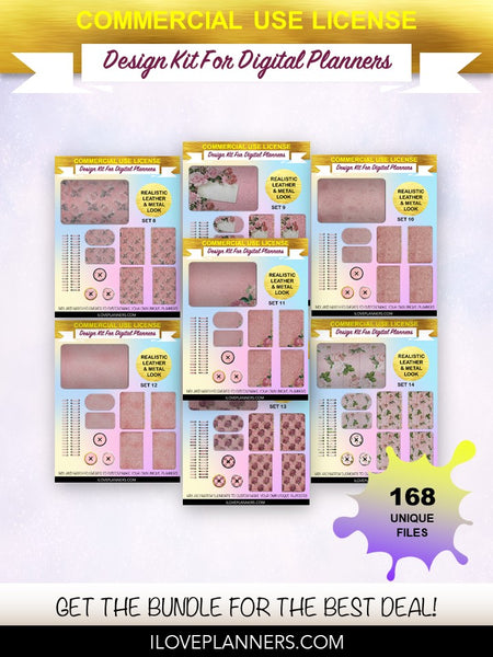 Old Shabby Pink Paper Textures Digital Planners, Spirals, Coils, Customize Your Digital Planners, Commercial Use OK, Digital Planners, Digital Journals, Compatible for PC, Mac, CANVA. #35