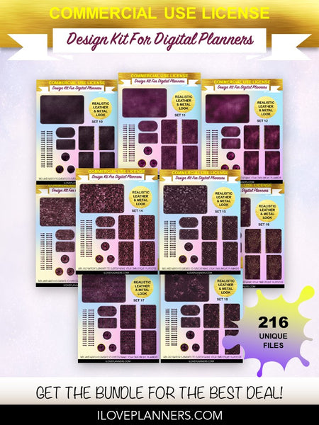 Blackberry Wine Digital Planners, Spirals, Coils, Customize Your Digital Planners, Commercial Use OK, Digital Planners, Digital Journals, Compatible for PC, Mac, CANVA. #53