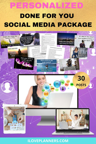 PERSONALIZED DONE FOR YOU 30 DAYS OF SOCIAL MEDIA POSTS