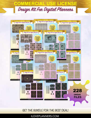 Instruments of the Hours Cover Kit for Digital Planners, Spirals, Coils, Customize Your Digital Planners, Commercial Use OK, Digital Planners, Digital Journals, Compatible for PC, Mac, Canva. #112