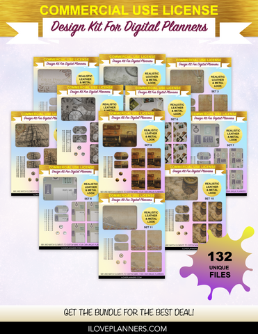 Travel Scrapbook Vintage Cover Kit for Digital Planners, Spirals, Coils, Customize Your Digital Planners, Commercial Use OK, Digital Planners, Digital Journals, Compatible for PC, Mac, Canva. #114