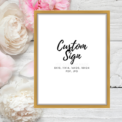 CUSTOM Sign/ Wedding Signs For Your Wedding/ Bar Signs/ Wedding Party Decorations/ Wedding Printable Sign