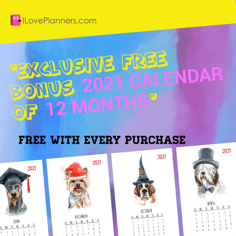 2021 DOGGIES CALENDAR - FREE WITH EVERY PURCHASE.  EXCLUSIVE FOR OUR AWESOME CUSTOMERS