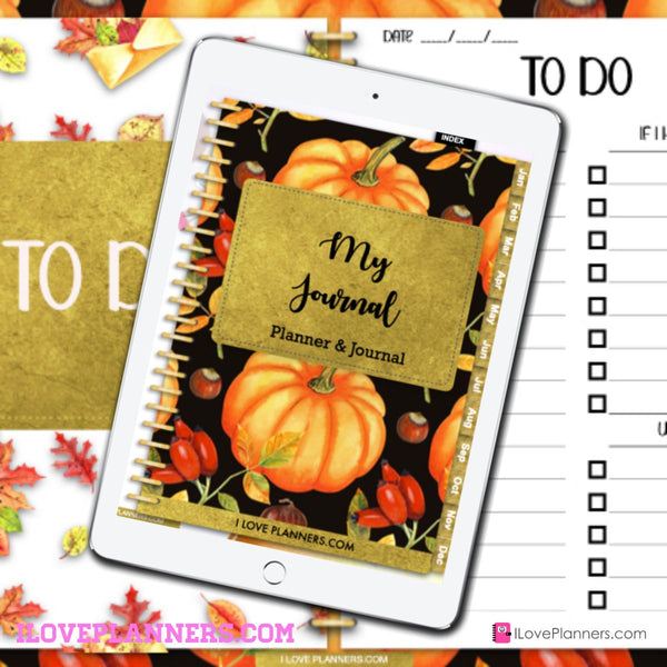 Fall Digital Planner and Journal/ GoodNotes, Xodo, Digital Journal, iPad Planner, tablet Planner Digital Planner Stickers