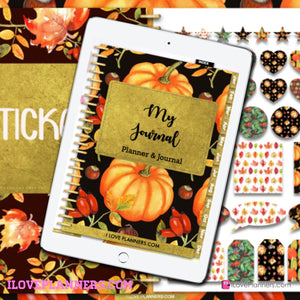 Fall Digital Planner and Journal/ GoodNotes, Xodo, Digital Journal, iPad Planner, tablet Planner Digital Planner Stickers