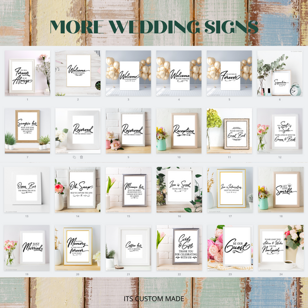 CUSTOM Sign/ Wedding Signs For Your Wedding/ Bar Signs/ Wedding Party Decorations/ Wedding Printable Sign
