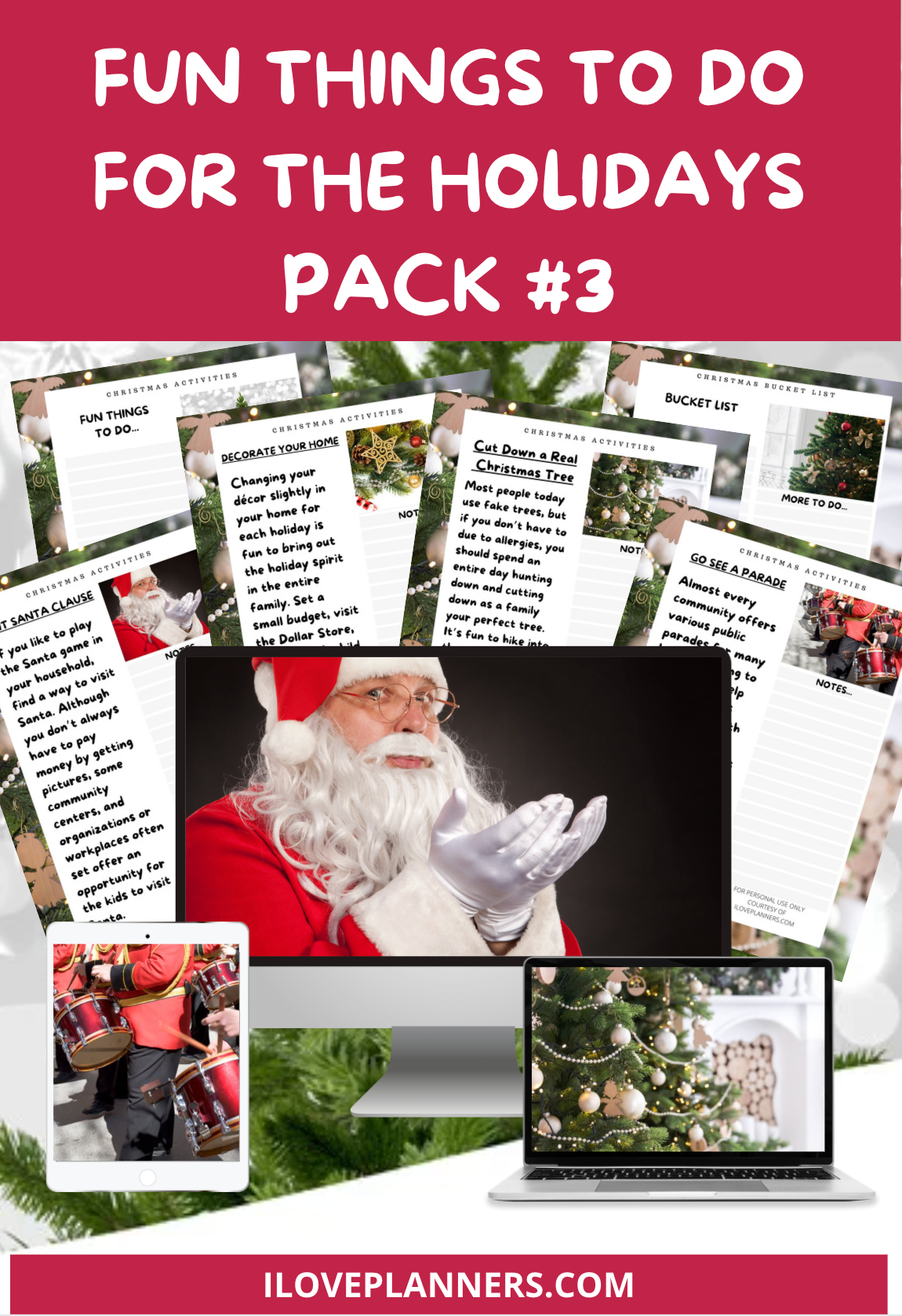 Fun Activities For The Holidays Pack 3, Family, Gift Giving, and More. Print It Yourself, DIY, Instant Download, Printable, Digital Download