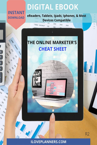 The Online Marketer's Cheat Sheet, EBOOK, Instant Download, Digital ebook, R2