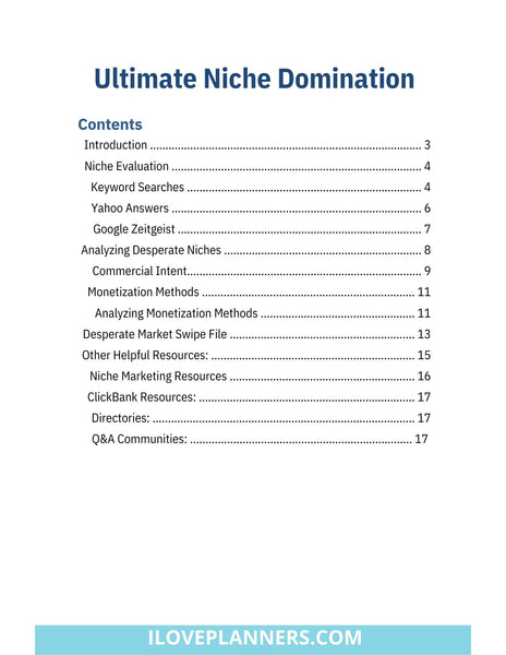 Ultimate Niche Domination, EBOOK, Instant Download, Digital ebook, R3