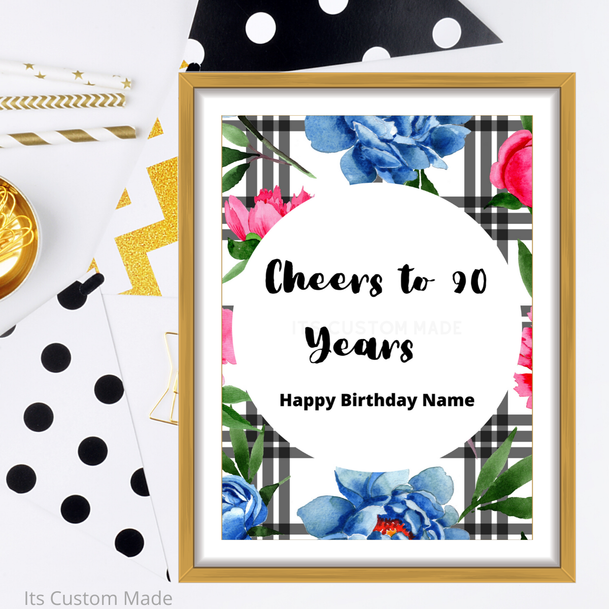 90th Years Birthday Party - 90th Birthday Decorations - Custom Birthday Sign - 90th Birthday Party Decor Sign - Birthday Decor - Adult Birthday Party