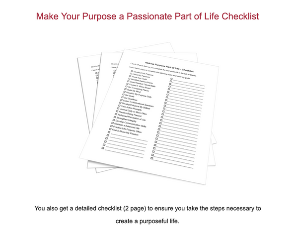 COURSE: Find Your Purpose- Unleash Your Passion 4 Week Ecourse. Comes with digital planner and journal